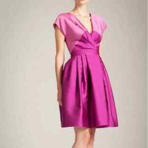 TEMPERLEY LONDON Freesia Dress Size 12 uK 16 pink retro full skirt wrap NWT